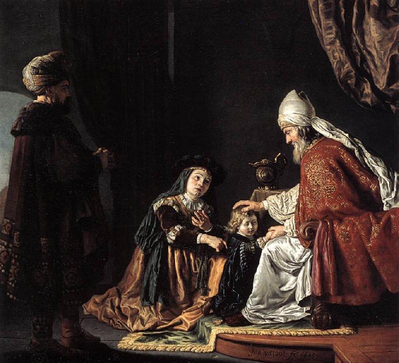 VICTORS, Jan Hannah Giving Her Son Samuel to the Priest ar China oil painting art